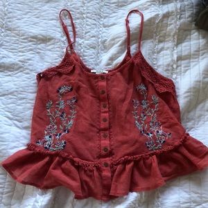 Cropped blousey-tank